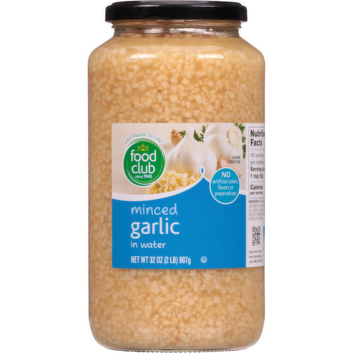 Food Club Garlic in Water, Minced