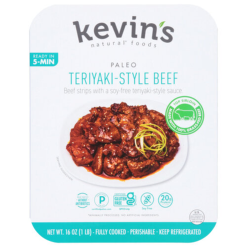 Kevin's Natural Foods Beef, Teriyaki-Style, Paleo