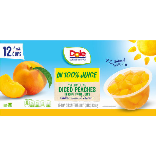 Dole Diced Peaches, Yellow Cling