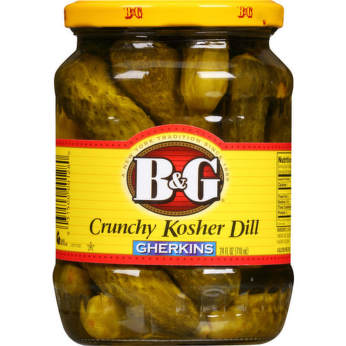 B&G Kosher Dill, Crunchy, Gherkins