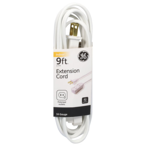 GE Extension Cord, Indoor, 9 Feet