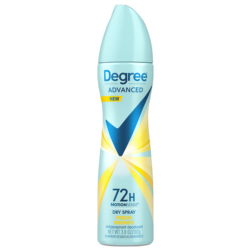 Degree Antiperspirant Deodorant, 72H MotionSense, Fresh Energy, Dry Spray