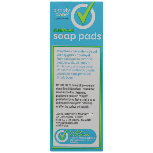 Simply Done Steel Wool Soap Pads