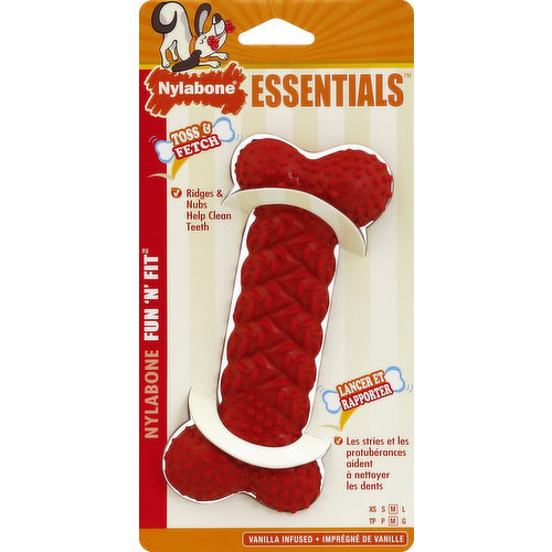 Nylabone Dog Toy, Fun 'N' Fit, Vanilla Infused, Medium