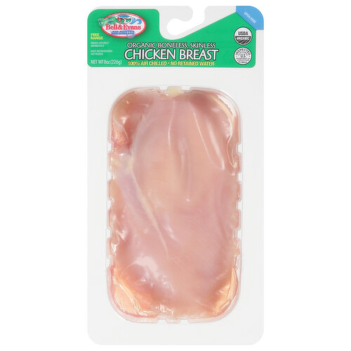 Bell & Evans Chicken Breast, Organic Boneless Skinless 100% Air Chilled