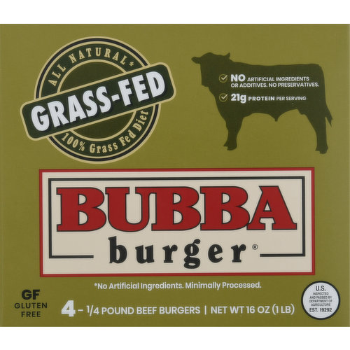 Bubba Burger Burger, All Natural, Premium Beef 6 ea, Shop