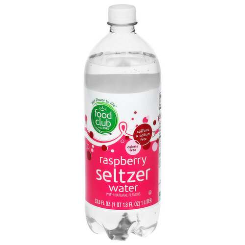 Food Club Seltzer Water, Raspberry