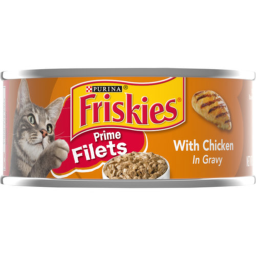 Friskies Gravy Wet Cat Food, Prime Filets With Chicken