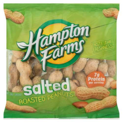 Hampton Farms Peanuts, Salted, Roasted