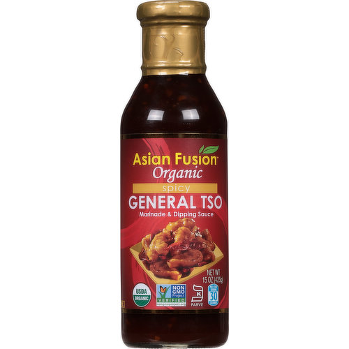 Asian Fusion Marinade & Dipping Sauce, Organic, General Tso, Spicy