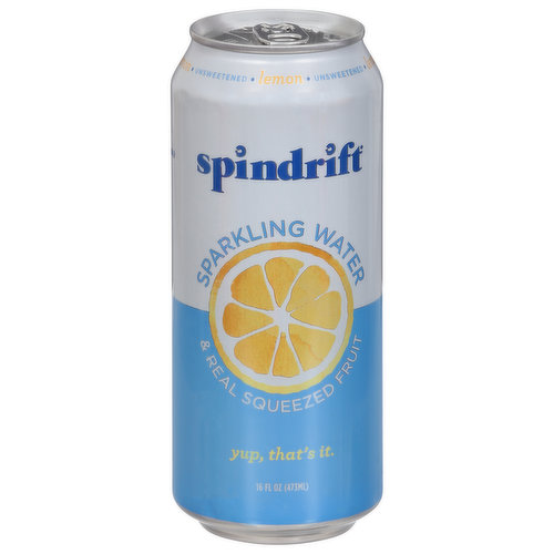 Spindrift Sparkling Water, Lemon, Unsweetened