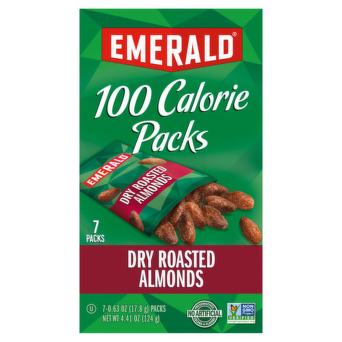 Emerald Almonds, Dry Roasted, 7 Packs