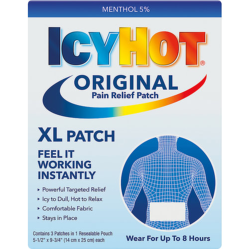 Icy Hot Pain Relief Patch, XL