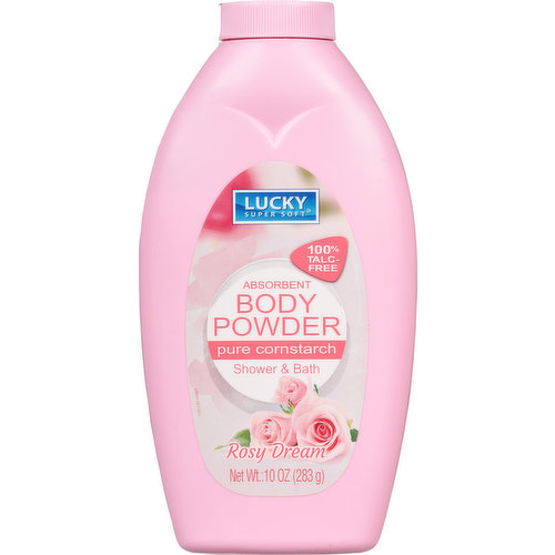 Lucky Super Soft Body Powder, Rosy Dream, Absorbent