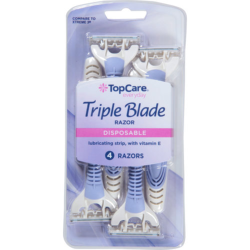 TopCare Razors, Disposable, Triple Blade