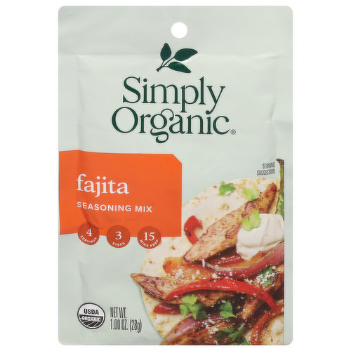 Simply Organic Seasoning Mix, Fajita