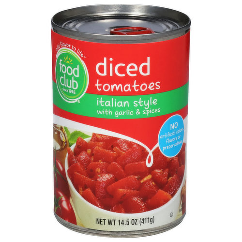 Food Club Tomatoes, Diced, Italian Style