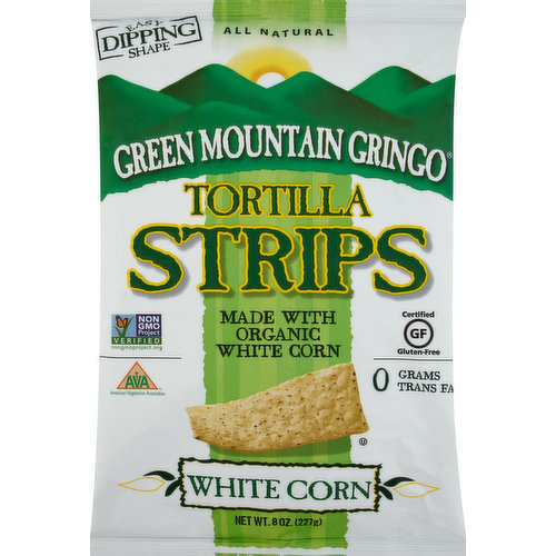 Green Mountain Gringo Tortilla Strips, White Corn