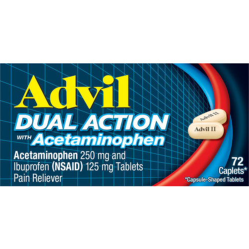 Advil Acetaminophen + Ibuprofen, Dual Action, Caplets