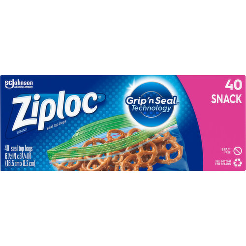 Ziploc Seal Top Bags, Snack
