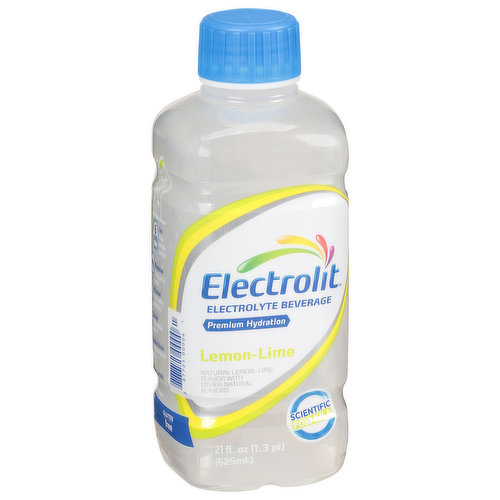 Electrolit Electrolyte Beverage, Lemon-Lime, Premium Hydration