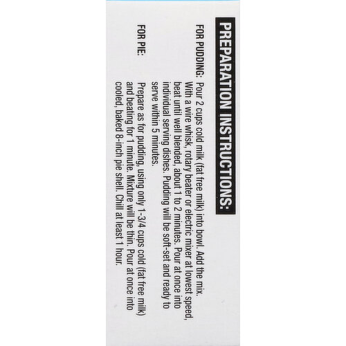 Food Club Pudding & Pie Filling, Reduced Calorie, Instant, Vanilla