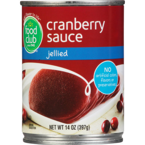 Food Club Cranberry Sauce, Jellied