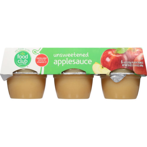 Food Club Applesauce, Unsweetened