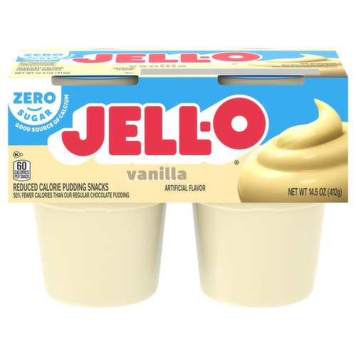 Jell-O Pudding Snacks, Reduced Calorie, Vanilla