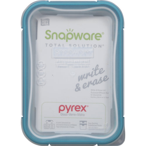 Pyrex Snapware Total Solution 4 Cup Glass Food Storage with Write