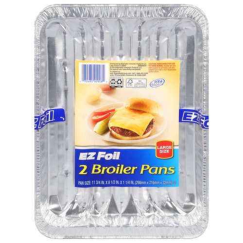 EZ Foil Broiler Pans, Large Size