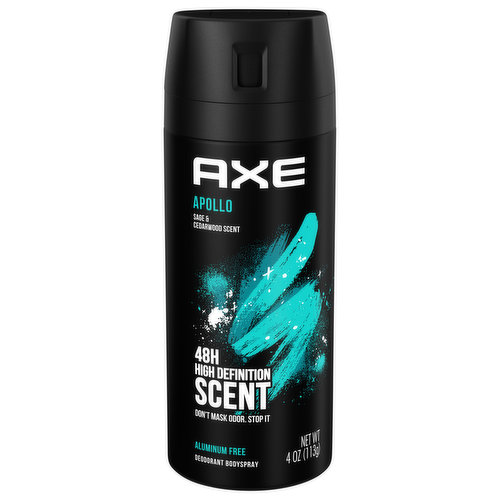 Axe Deodorant Bodyspray, Apollo, Sage & Cedarwood Scent