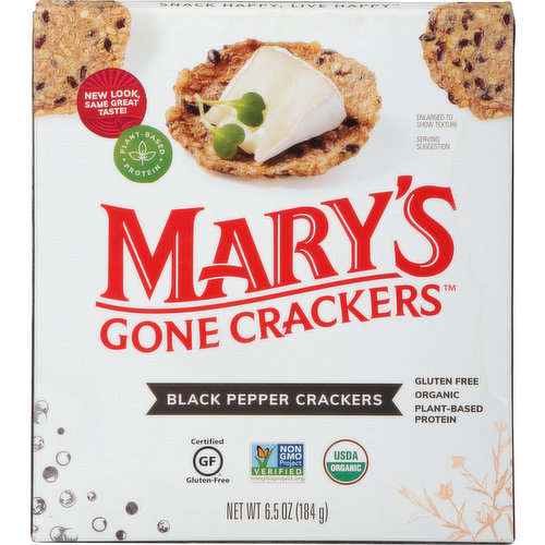 Mary's Gone Crackers Crackers, Black Pepper