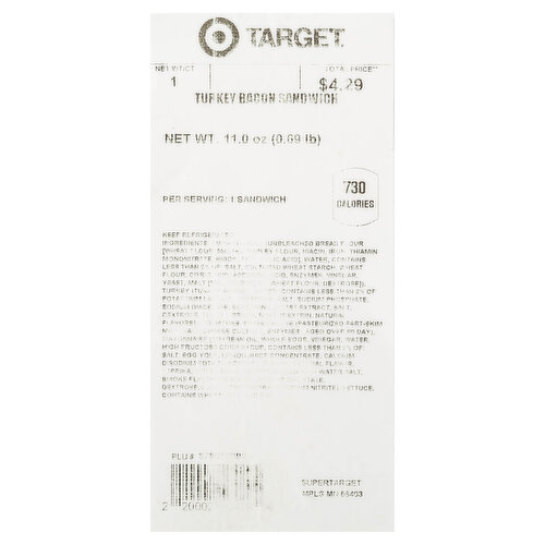 Target Sandwich, Bacon/Turkey