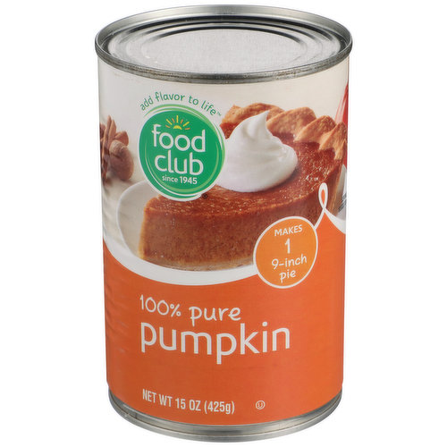 Food Club 100% Pure Pumpkin
