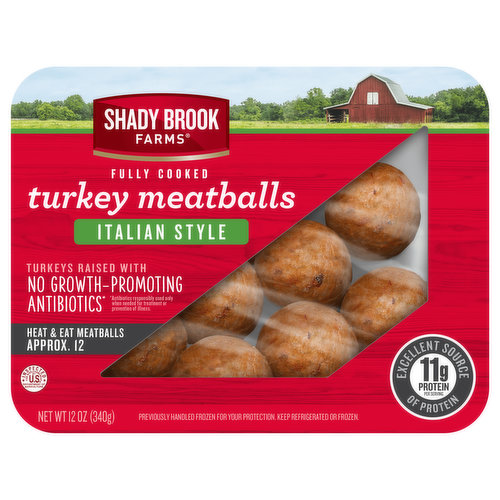 Shady Brook Farms Turkey Meatballs, Italian Style