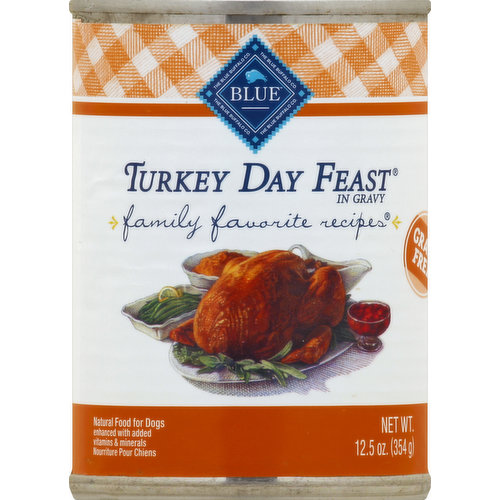 Blue Food for Dog, Natural, Turkey Day Feast, in Gravy