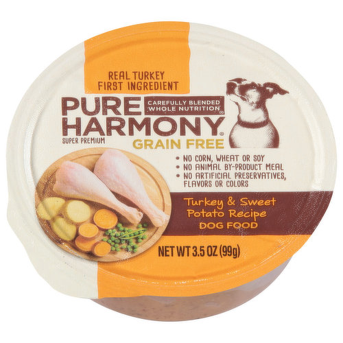 Pure Harmony Dog Food, Grain Free, Turkey & Sweet Potato Recipe, Super Premium