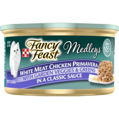 Fancy Feast Gravy Wet Cat Food, Medleys White Meat Chicken Primavera