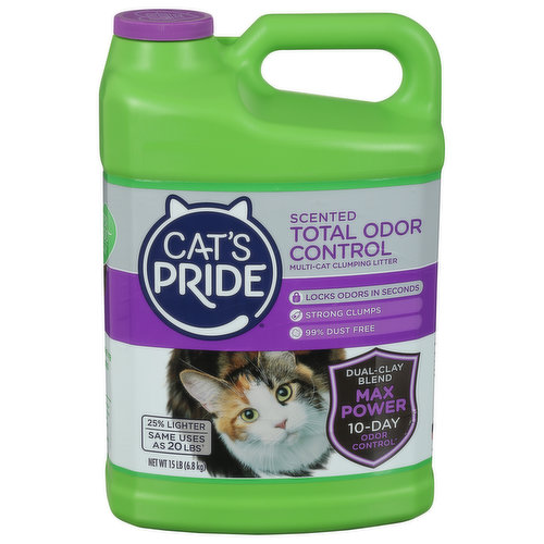 Cat's Pride Multi-Cat Clumping Litter, Scented, Total Odor Control