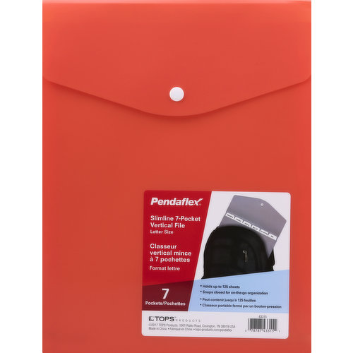 Pendaflex Slimline 7-Pocket, Vertical File, Letter Size