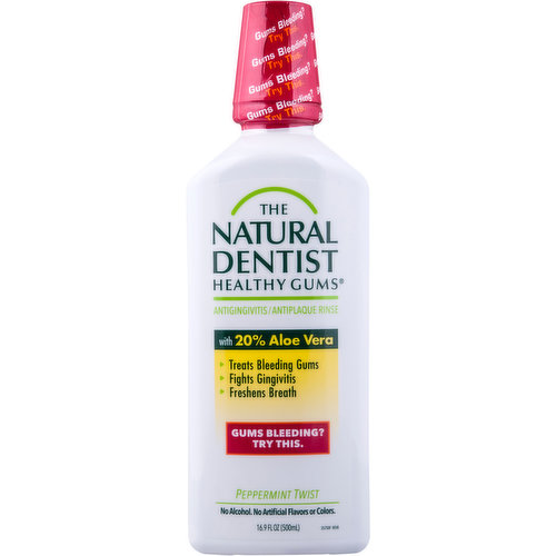 The Natural Dentist Antigingivitis/Antiplaque Rinse, Peppermint Twist