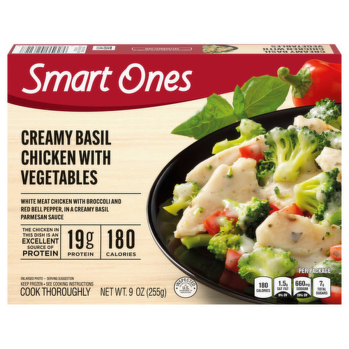 Smart Ones Basil Chicken, with Vegetables, Creamy