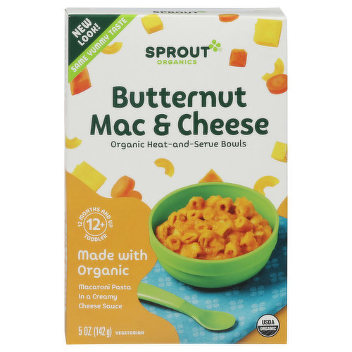 Sprout Organics Butternut Mac & Cheese, Toddler, 12 Months & Up, 5 oz