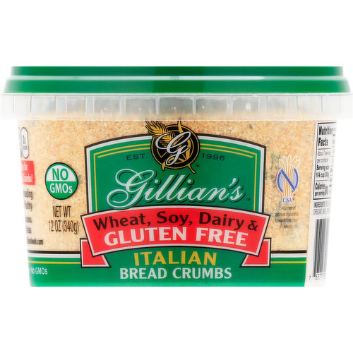 Gillians Bread Crumbs, Gluten Free, Italian