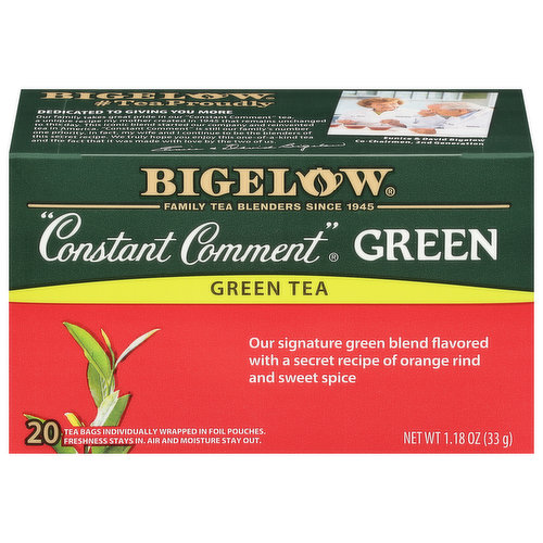 Bigelow Green Tea, Constant Comment, Tea Bags