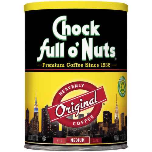 Chock Full O Nuts Heavenly Coffee Original Medium Roast Ground Coffee