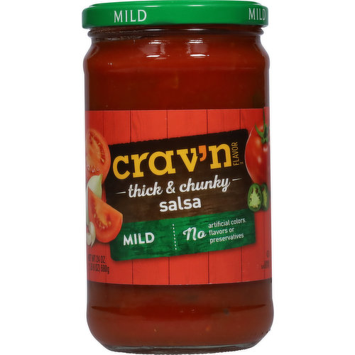 Crav'n Flavor Salsa, Thick & Chunky, Mild