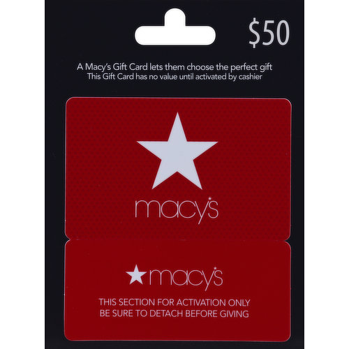 Macys Gift Card, $50