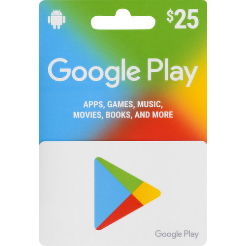 Google Play Gift Card, $25